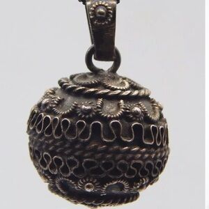 VTG Sterling Silver Mexico Eternal Curve Ethnic Harmony Ball Chime